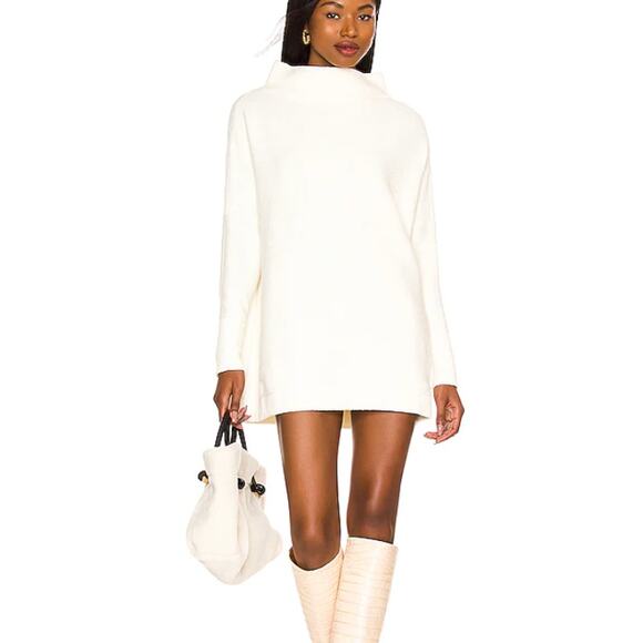 Free People Small Cream Ottoman Slouchy Tunic Sweater Pullover Cotton Oversized - Picture 10 of 11